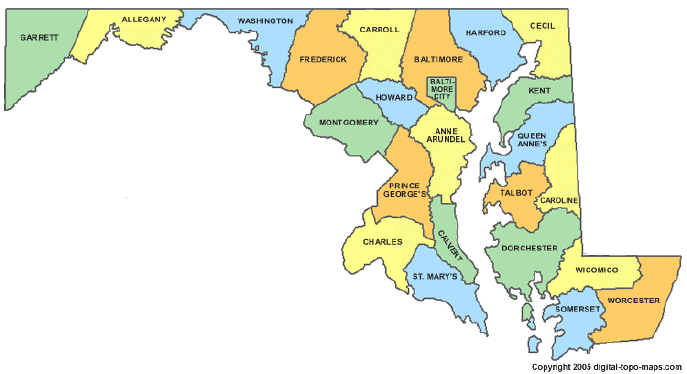 Maryland Inspection Service Area map